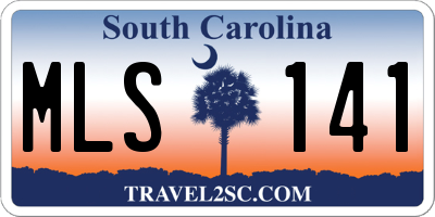 SC license plate MLS141