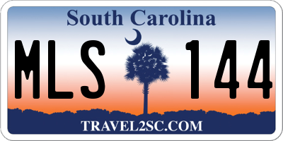 SC license plate MLS144