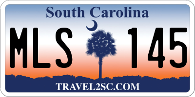 SC license plate MLS145