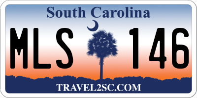 SC license plate MLS146