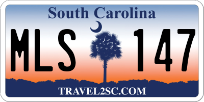 SC license plate MLS147