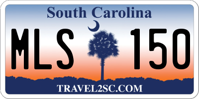 SC license plate MLS150