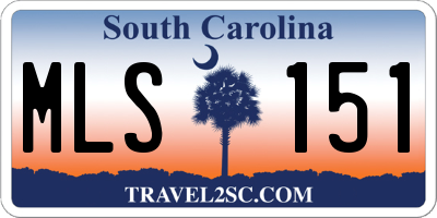 SC license plate MLS151