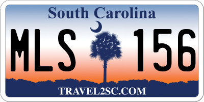 SC license plate MLS156