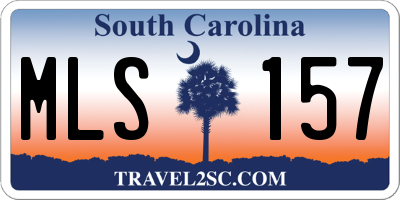SC license plate MLS157