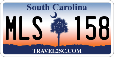SC license plate MLS158