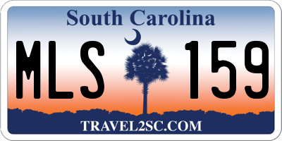 SC license plate MLS159