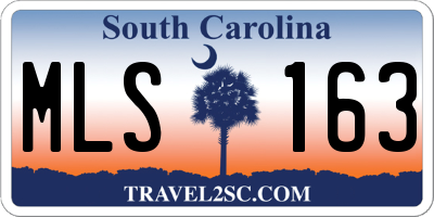 SC license plate MLS163