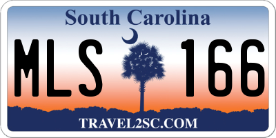 SC license plate MLS166