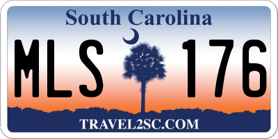 SC license plate MLS176
