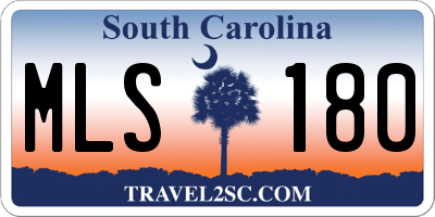 SC license plate MLS180