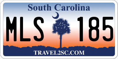 SC license plate MLS185