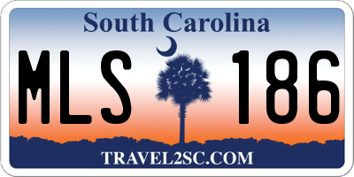 SC license plate MLS186