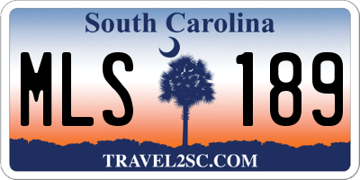 SC license plate MLS189