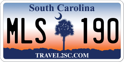 SC license plate MLS190