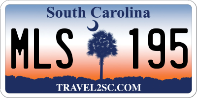 SC license plate MLS195