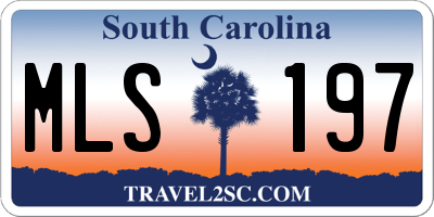 SC license plate MLS197