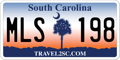 SC license plate MLS198