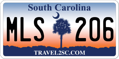 SC license plate MLS206