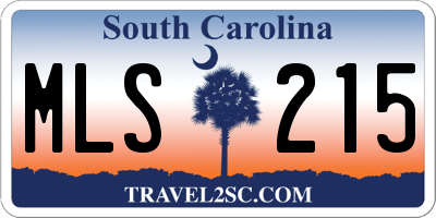 SC license plate MLS215
