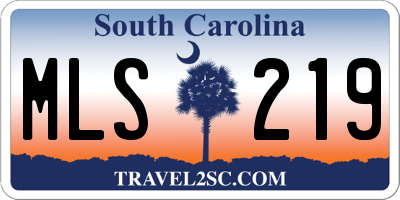 SC license plate MLS219