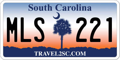 SC license plate MLS221