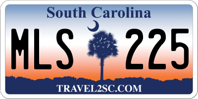 SC license plate MLS225