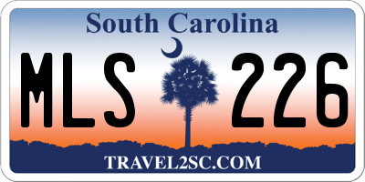 SC license plate MLS226