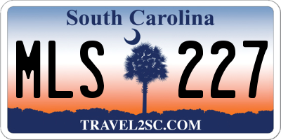 SC license plate MLS227