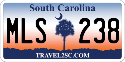 SC license plate MLS238