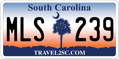 SC license plate MLS239