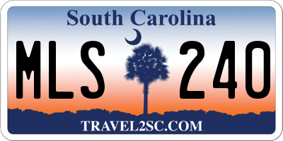 SC license plate MLS240