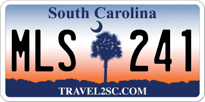 SC license plate MLS241