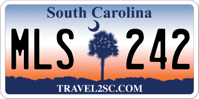 SC license plate MLS242