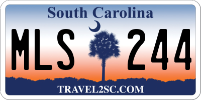 SC license plate MLS244