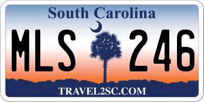 SC license plate MLS246