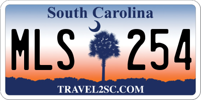 SC license plate MLS254