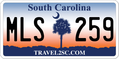 SC license plate MLS259