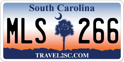 SC license plate MLS266