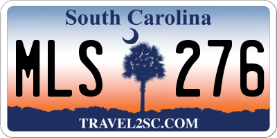 SC license plate MLS276