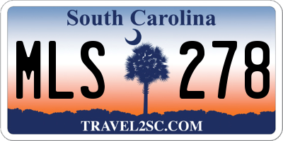 SC license plate MLS278