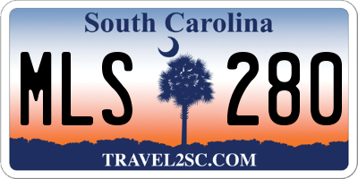 SC license plate MLS280