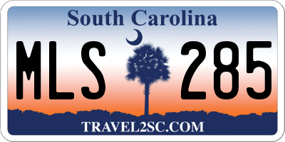 SC license plate MLS285