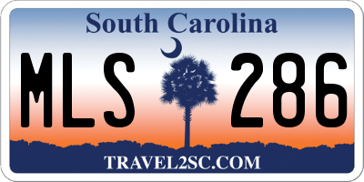 SC license plate MLS286