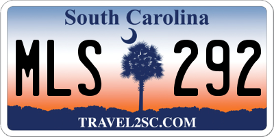SC license plate MLS292