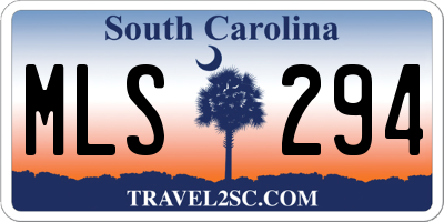 SC license plate MLS294