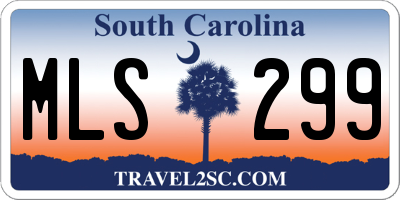 SC license plate MLS299