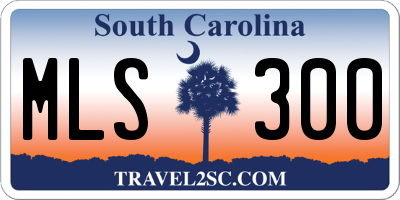 SC license plate MLS300