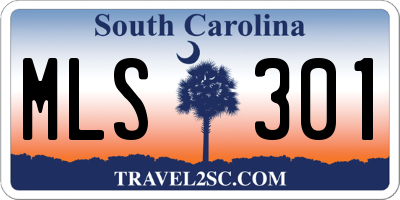 SC license plate MLS301
