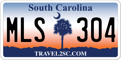 SC license plate MLS304